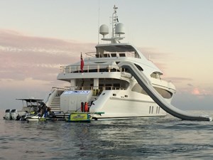 Stern view with toys