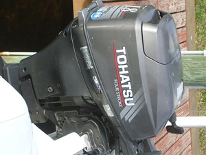 Bacchus III 17 44' Tollycraft tender outboard