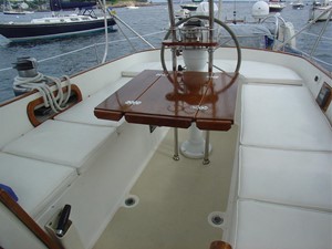 ACADIA 17 Cockpit, Looking Aft, Table Opened