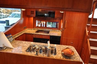Imagine 24 galley - note opening view to the transom