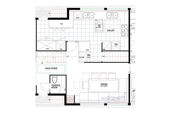 Enclosed galley and dining option
