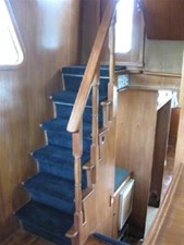 Sea Quester 21 49' DeFever pilothouse-flybridge stairs