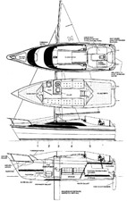 26 MacGregor 26M Sailboat 2010 15 Line Drawings by MacGregor