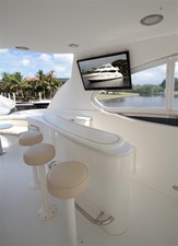 Passion 103 Flybridge Bar Area