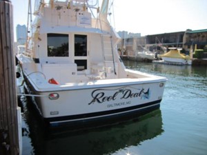 46ft 1995 Bertram 46 Convertible 23 Stern profile