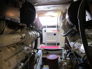 46ft 1995 Bertram 46 Convertible 69 Engine room facing aft