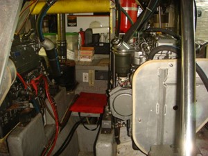 Virginia 42 46' Nordhavn Engine Room Aft 