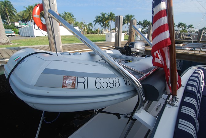 RIB in Davits & Custom Flagstaff