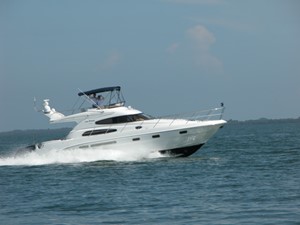 Perfect Remedy 50 Appalachicola Bay at fast cruise (22 kts, 32 gals an hr)