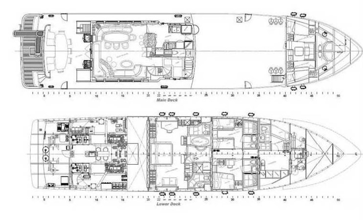 Layout, Main and Lower Decks
