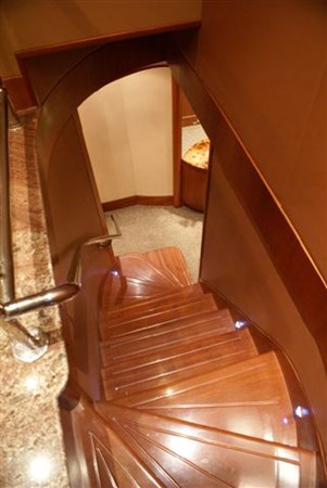 Stairs to lower deck