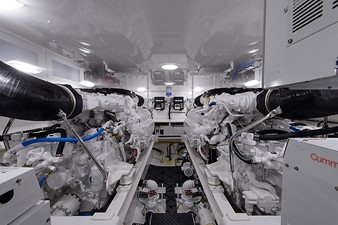 55' Viking  47 Engine Room
