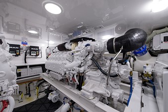 55' Viking  48 Engine Room