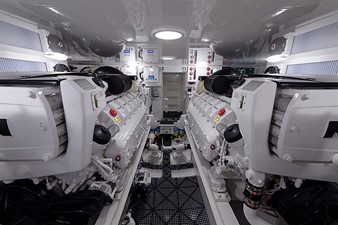 55' Viking  57 Engine Room