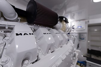 55' Viking  58 Engine Room