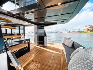 Okean 50 (50-06) 16 Aft Deck w/Salon, Galley and Balconies open