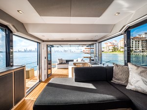 Okean 50 (50-06) 8 Salon Open to Side Decks and Aft Deck