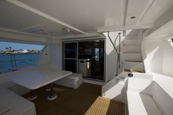 51ft 2015 Leopard 51 PC 17 Cockpit and flybridge stairs
