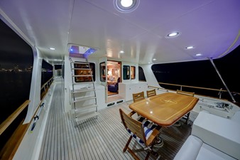 Buzz Mobile 17 Aft Deck at Night 78E-CB Marlow Explorer BUZZ MOBILE