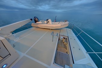 Buzz Mobile 52 Aft Flybridge Deck Davit and Dinghy Deck Space 78E-CB Marlow Explorer BUZZ MOBILE