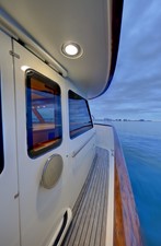 Buzz Mobile 55 Starboard Main Deck Walkaround Forward 78E-CB Marlow Explorer BUZZ MOBILE
