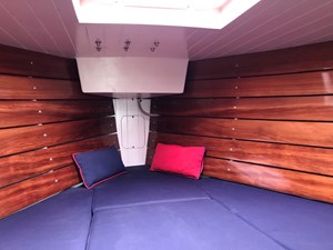 Tapa's Knot Working 51 new cushions in v-berth