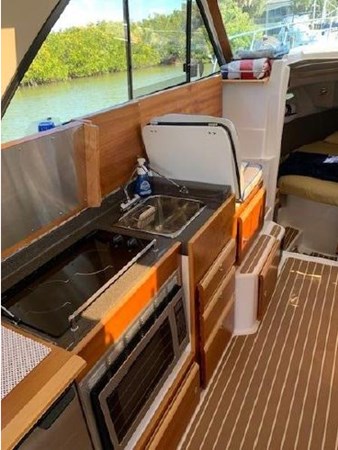 Galley/port-side seating