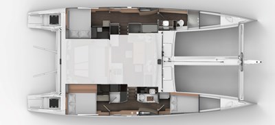 EIGHT DIRECTIONS 17 Outremer 51 Catamaran Layout
