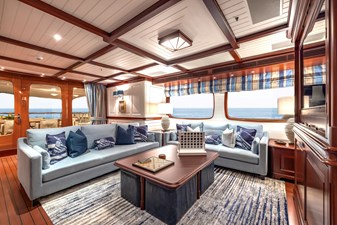 AWATEA 18 Bridge Deck Salon Looking Aft To Port 