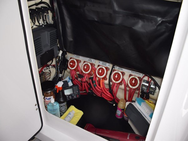   Battery switches and access to console equipment