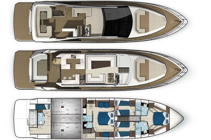 Galeon 680 Fly Layout