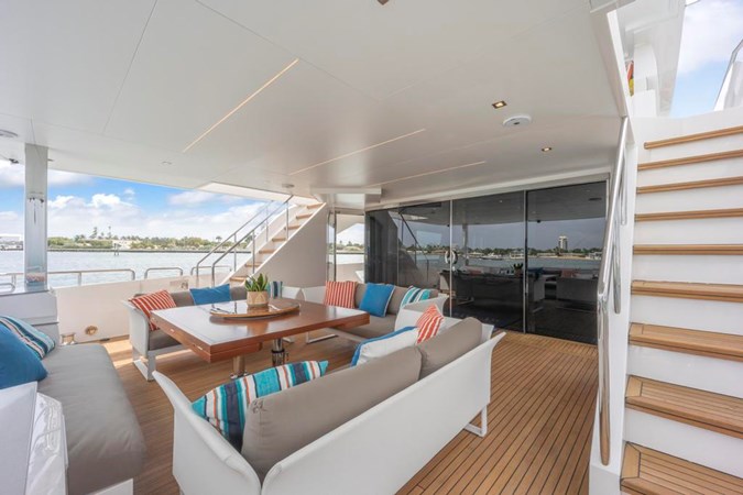 Aft Deck Sofas Looking to Port
