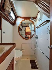 NEW HORIZONS 18 Aft Head and Shower, Looking Fwd.