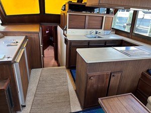 REEL FISH 5 Galley and steps down to cabins  