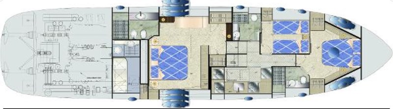 Manufacturer Pershing 70 Lower Deck