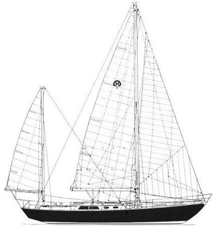 50' Hinckley Sou'wester 1977 (BACCARA) Sail Plan