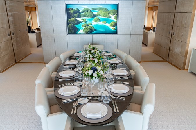 Loon 221' -  Main Deck Salon Formal Dinning