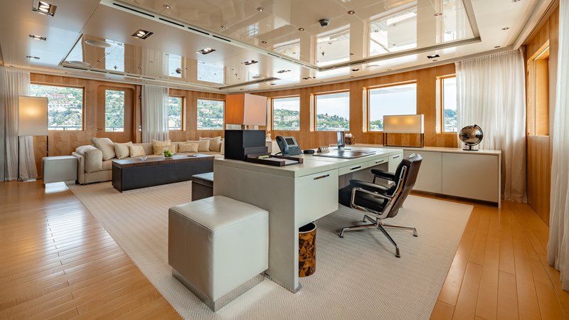 Loon 221' -  Skylounge Deck Master Stateroom's Lounge/Office