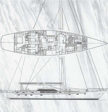 SORCERER II 25 Accommodation and Sailplan