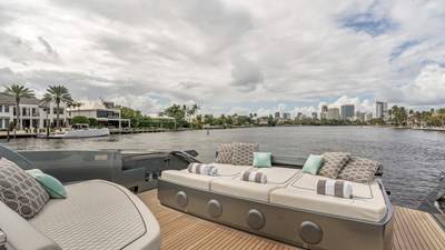 BABY PEARL 8 Aft Lounging Area Looking Aft