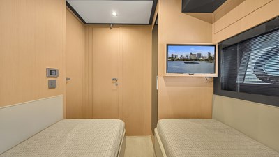 BABY PEARL 28 Twin Stateroom Looking Aft