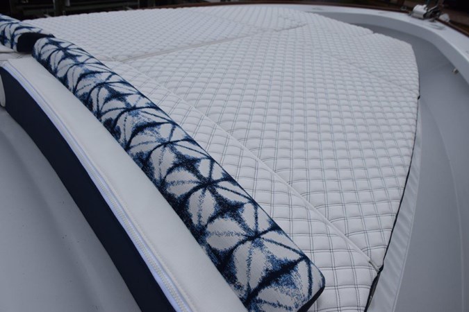 Bentley stitch sunlounge cushions forward deckhouse  