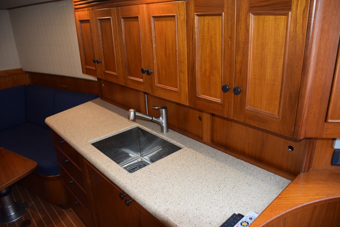 Corian countertop with stainless sink  