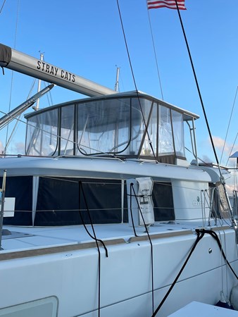 Lagoon-450 front left hull with coverings down