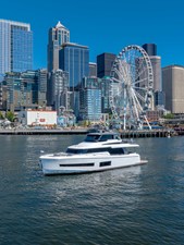 Horizon V68 / NOW AVAILABLE  3 Horizon V68-Hull 12 sitting in front of downtown Seattle.