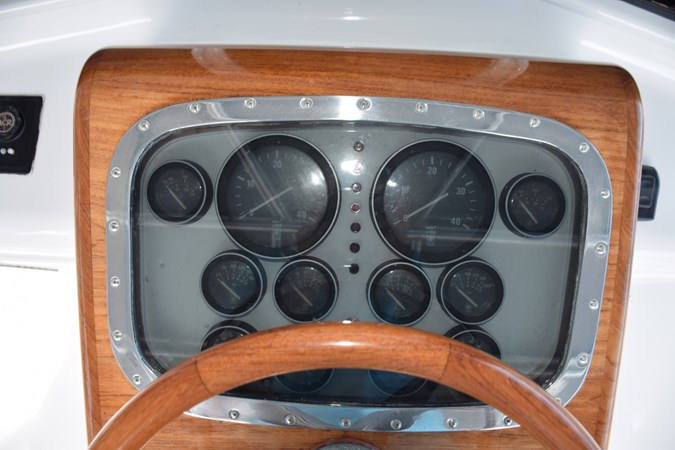 Helm pod with chrome bezel and gauges  