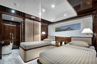 LAZZARA 100 UHV 22 Lower Deck Twin Guest Stateroom Aft