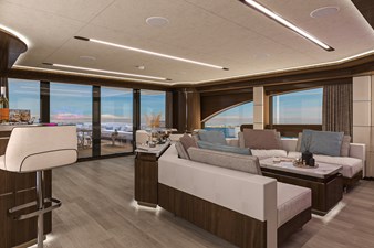 LAZZARA 100 UHV 28 Skylounge Looking Aft To Port