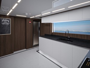 LAZZARA 100 UHV 34 Galley Looking Aft To Port