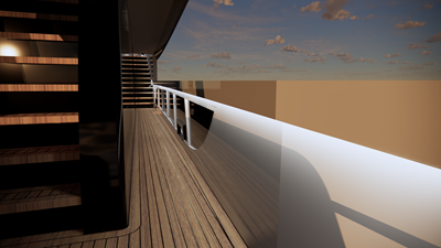 LAZZARA 100 UHV 37 Main Deck Stairs